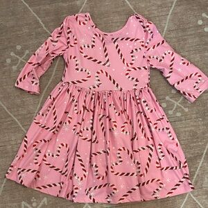 Pink Candy Cane Kids Dress